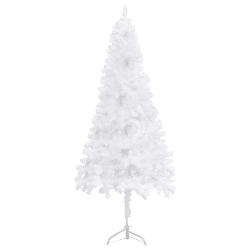 Árvore de Natal artificial de canto 240 cm PVC branco