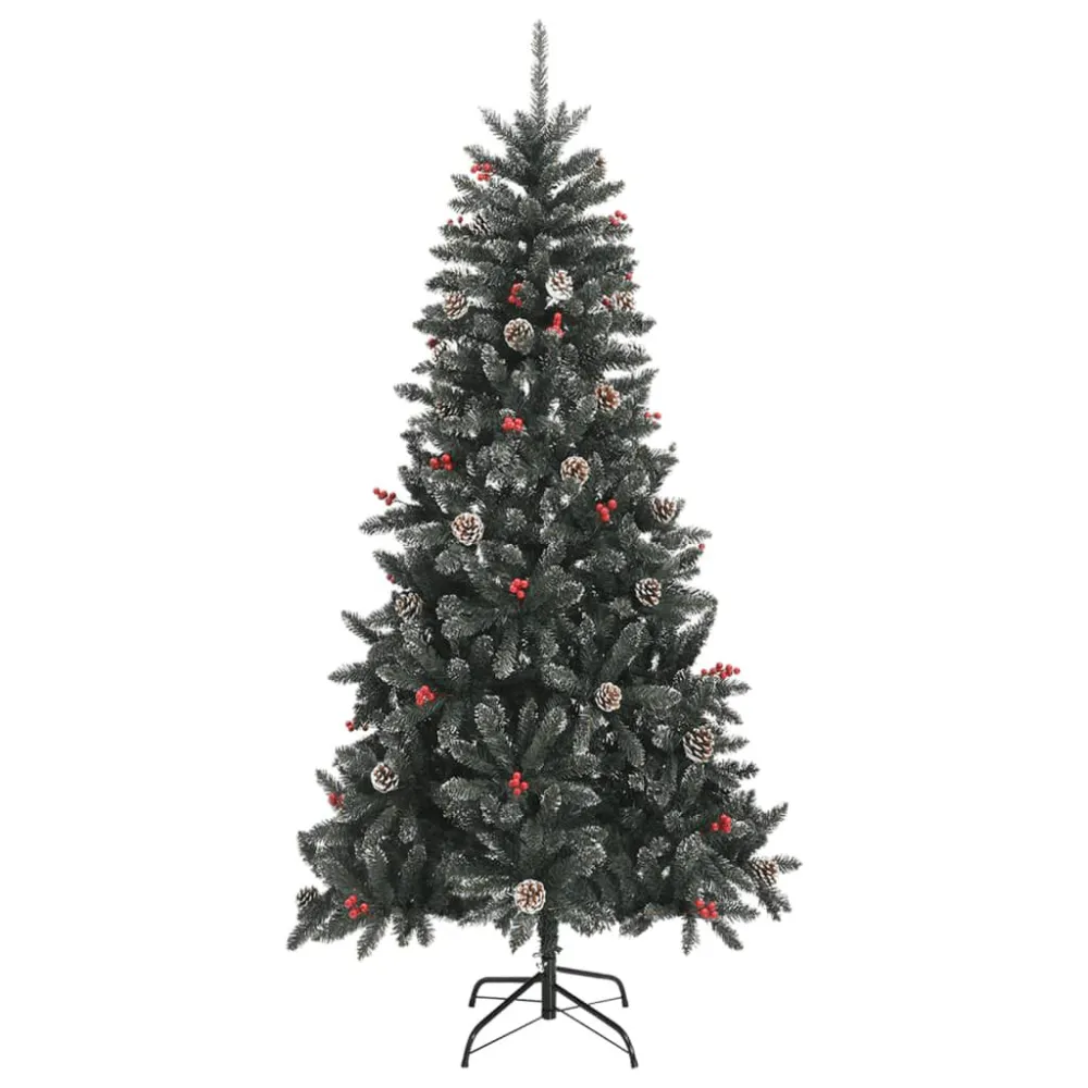 Árvore de Natal artificial com suporte 210 cm PVC verde
