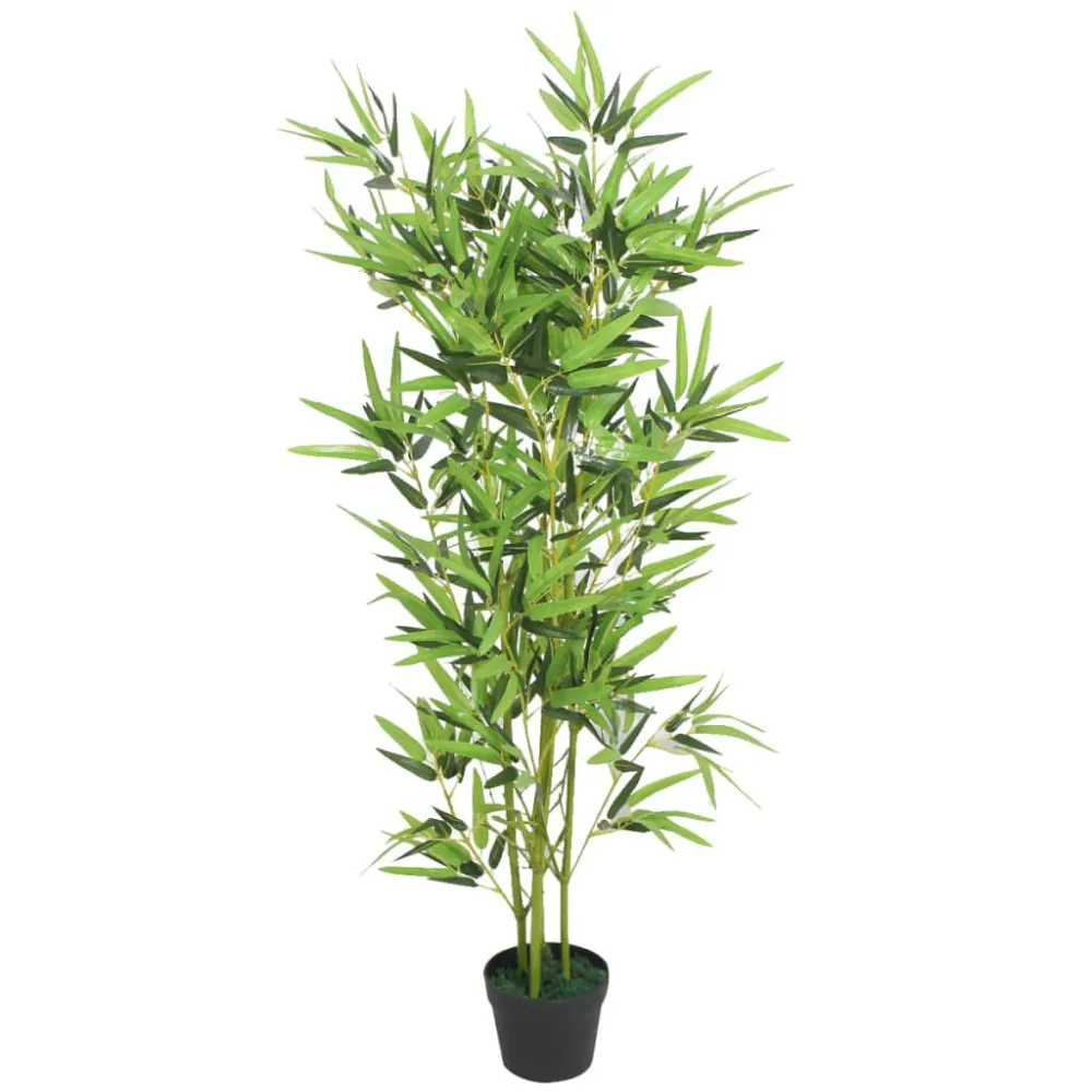 Sztuczny bambus z doniczką, 120 cm, zielony