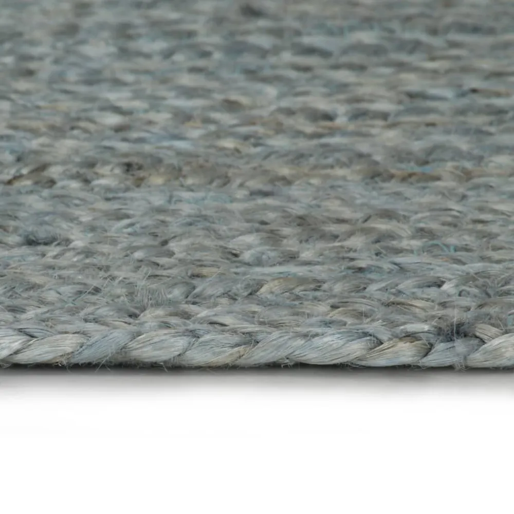 Tapete artesanal em juta redondo 180 cm verde azeitona
