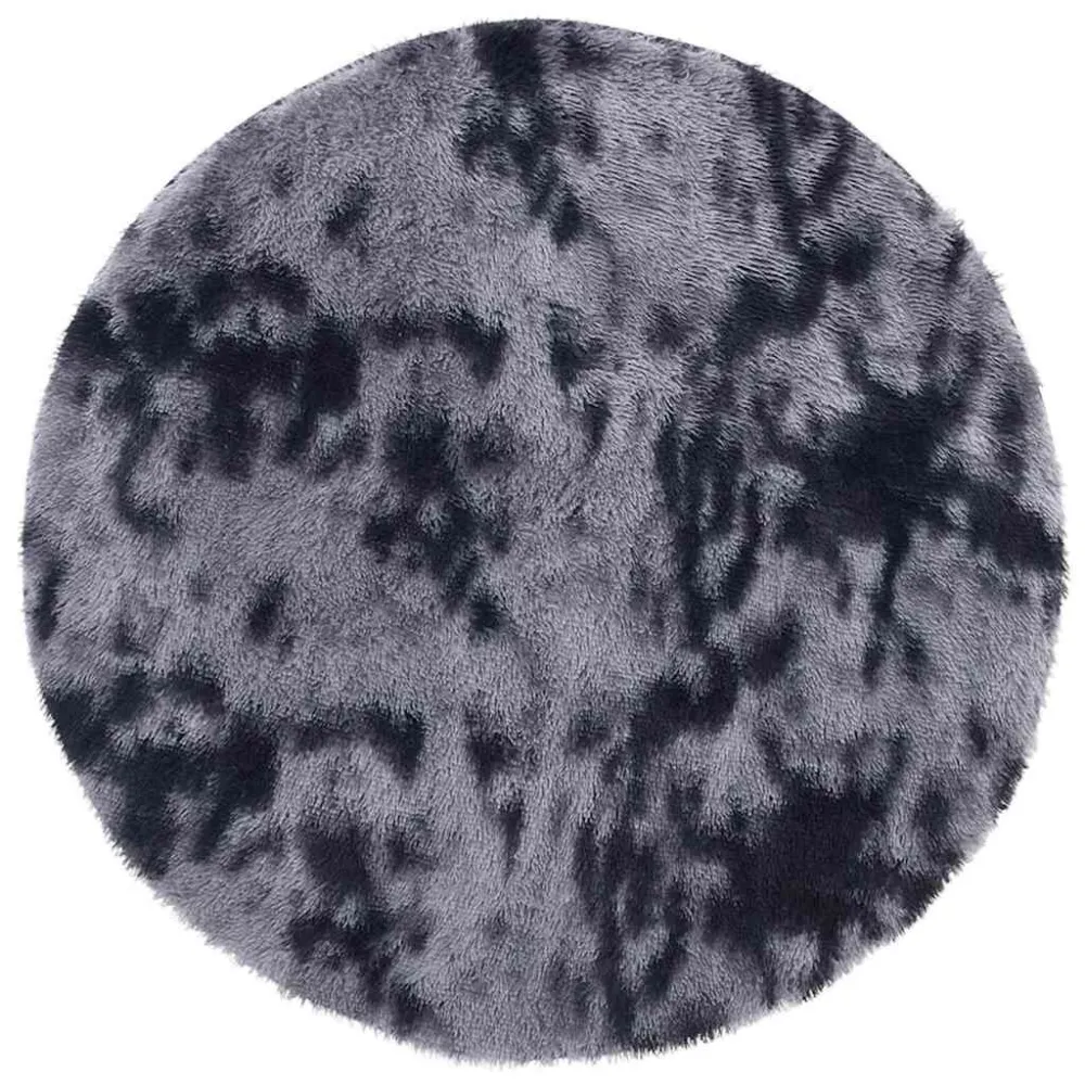 Tapete shaggy de pelo alto NAVARRA 100x100 cm cinzento-escuro