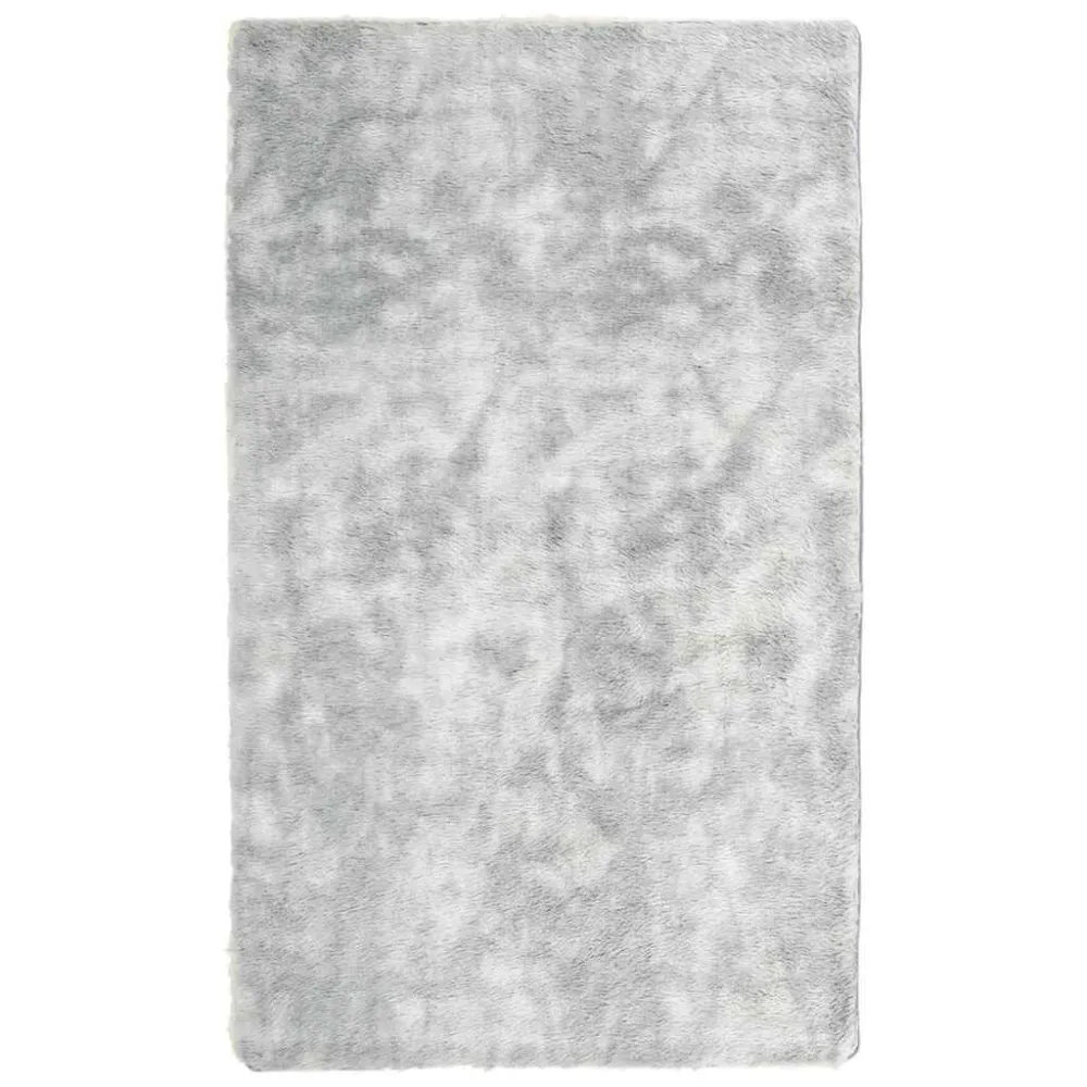 Tapete shaggy de pelo alto NAVARRA 60x100cm cinzento prateado