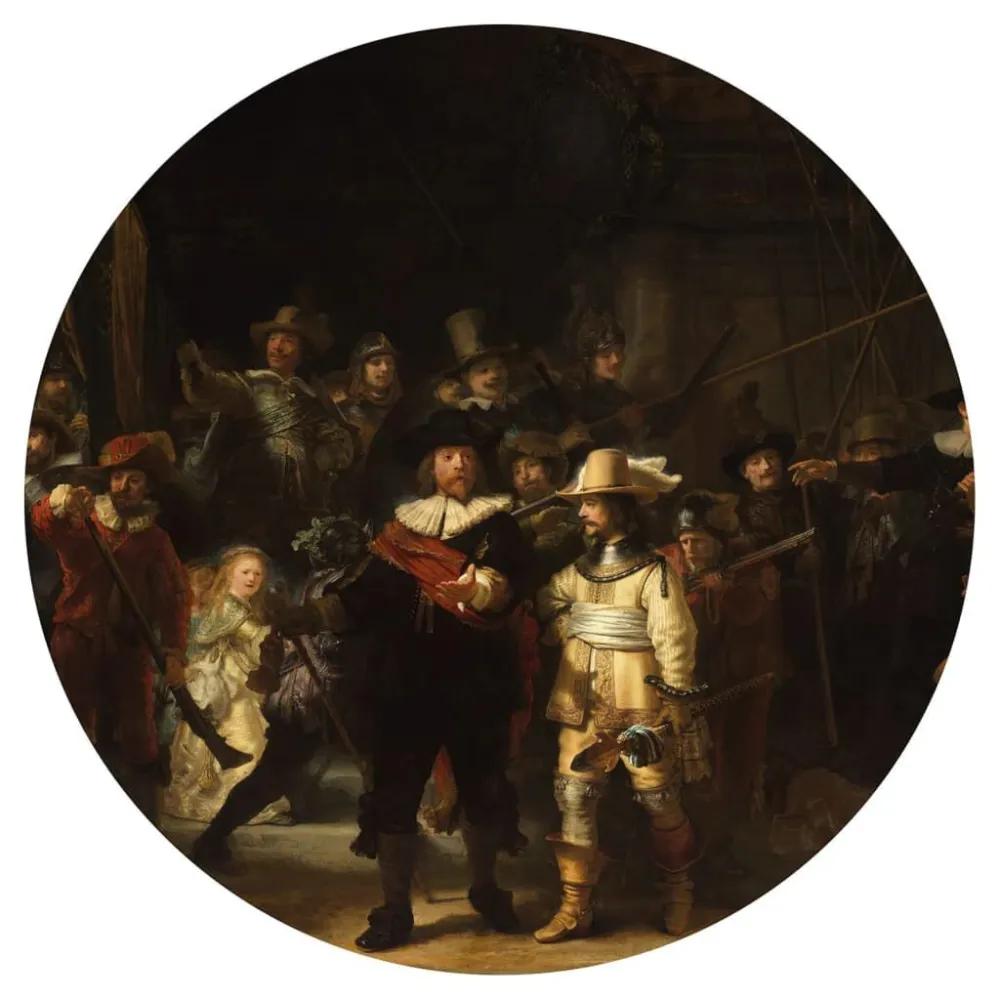 WallArt Okrągł fototapeta Night Watch, 142,5 cm