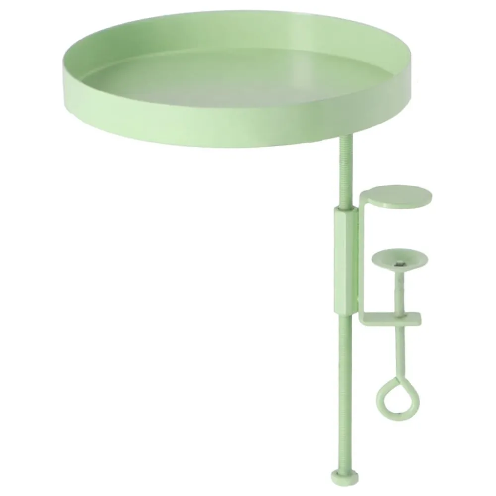 Esschert Design Tabuleiro para plantas redondo com braçadeira M verde