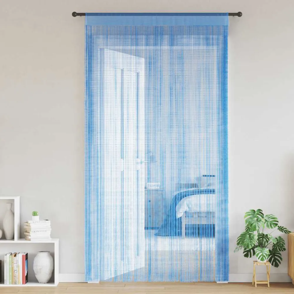 Zasłony sznurkowe 2 szt. Jasnoniebieskie 100x250 cm