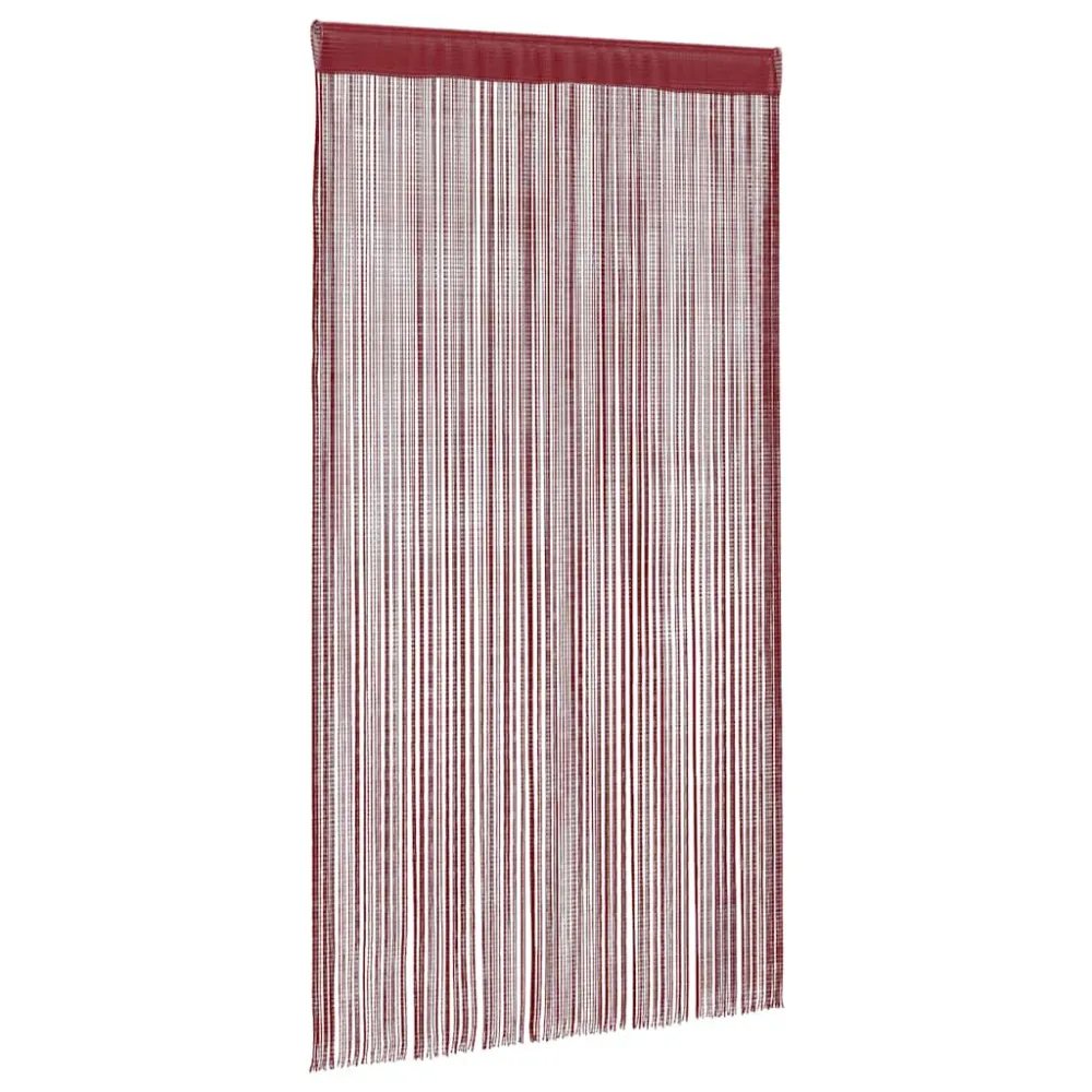 Zasłony sznurkowe, 2 sztuki, 100 x 250 cm, burgundowe
